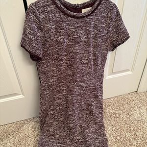 Loft short sleeve burgundy dress